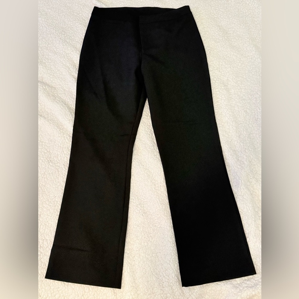 Vintage Closes Circuit Classic Black Flared Dress Pants w/Hook Closure & Pocket